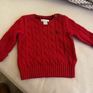 Ralph Lauren cable knit red sweater